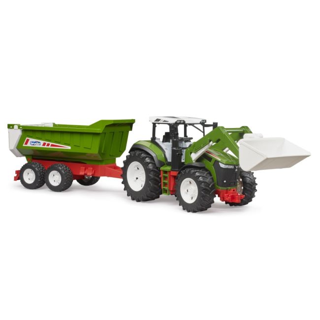 Bruder Tractor Roadmax cu incarcator frontal si remorca basculabila ARTBR03452