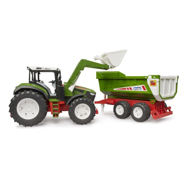 Bruder Tractor Roadmax cu incarcator frontal si remorca basculabila ARTBR03452