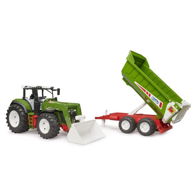Bruder Tractor Roadmax cu incarcator frontal si remorca basculabila ARTBR03452