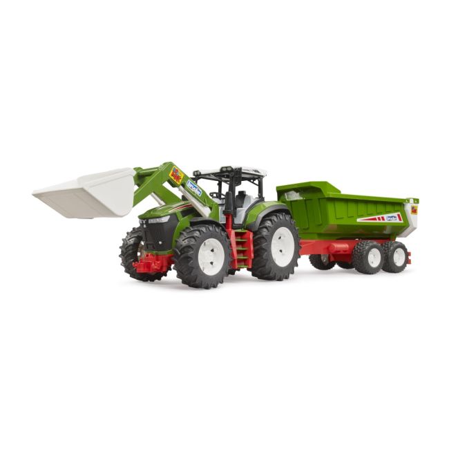 Bruder Tractor Roadmax cu incarcator frontal si remorca basculabila ARTBR03452