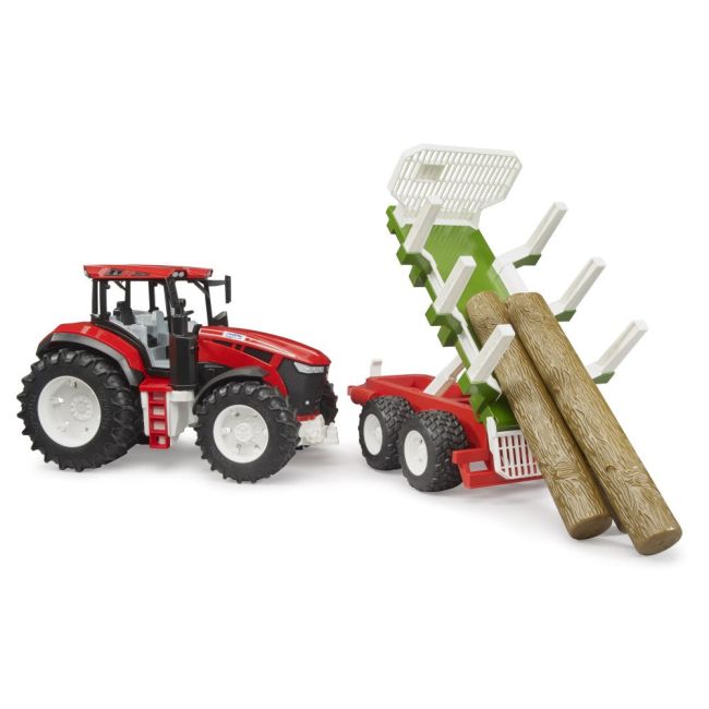 Bruder Tractor Roadmax cu remorca forestiera si 3 busteni ARTBR03453