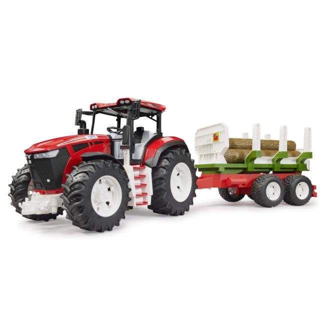 Bruder Tractor Roadmax cu remorca forestiera si 3 busteni ARTBR03453