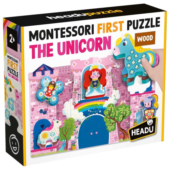Headu - Montessori primul meu puzzle cu unicorni ARTHE56987