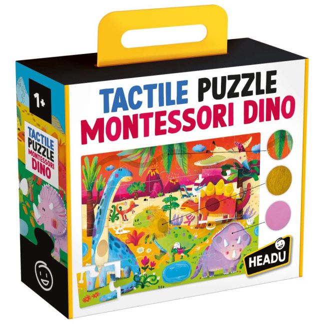 Headu - Montessori puzzle tactil dinozauri ARTHE56970