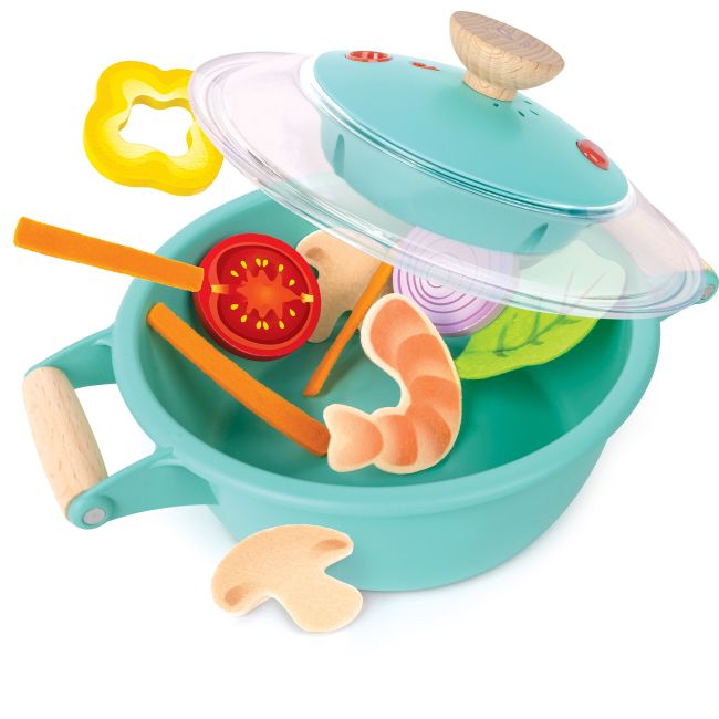Jucarie - Set de gatit alimente la aburi (16 piese)