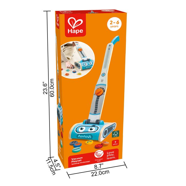Jucarie din lemn - Set aspirator (7 piese)