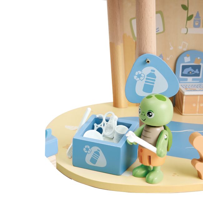 Jucarie din lemn - Set de joaca salvarea oceanelor (48 piese)