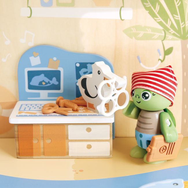 Jucarie din lemn - Set de joaca salvarea oceanelor (48 piese)
