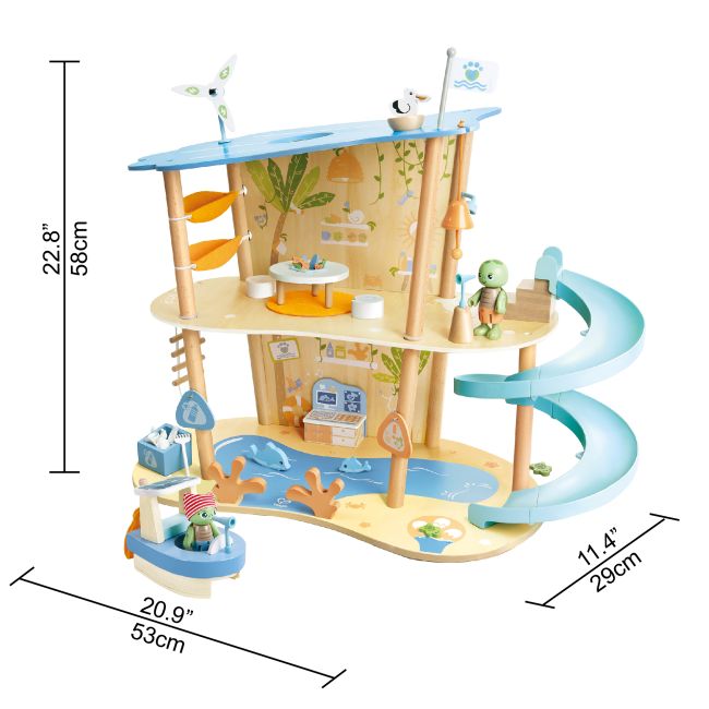 Jucarie din lemn - Set de joaca salvarea oceanelor (48 piese)