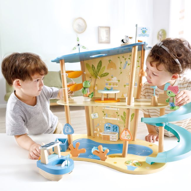 Jucarie din lemn - Set de joaca salvarea oceanelor (48 piese)