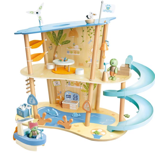 Jucarie din lemn - Set de joaca salvarea oceanelor (48 piese)