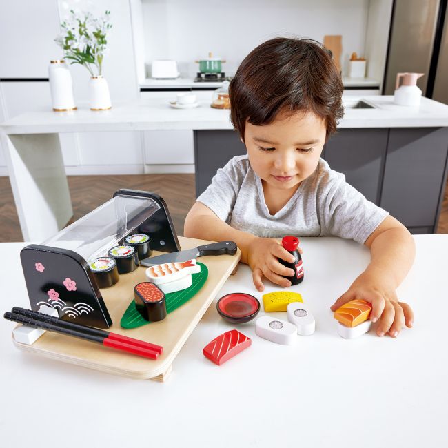 Jucarie din lemn - Sushi (13 piese)