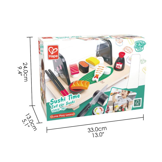 Jucarie din lemn - Sushi (13 piese)