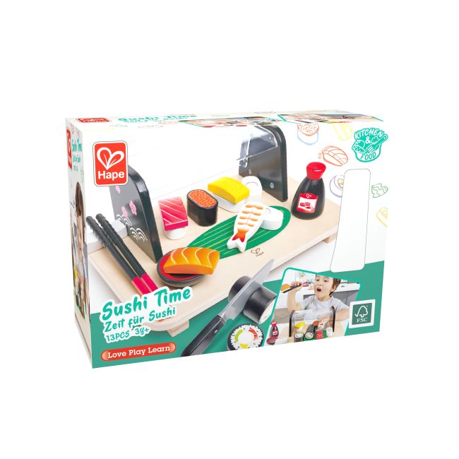 Jucarie din lemn - Sushi (13 piese)