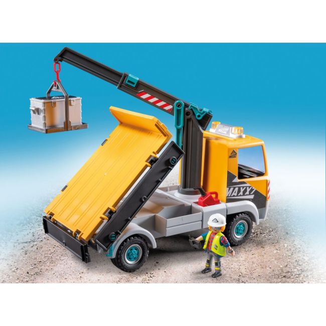 Playmobil - Camion de constructii cu macara Playmobil ARTPM71750