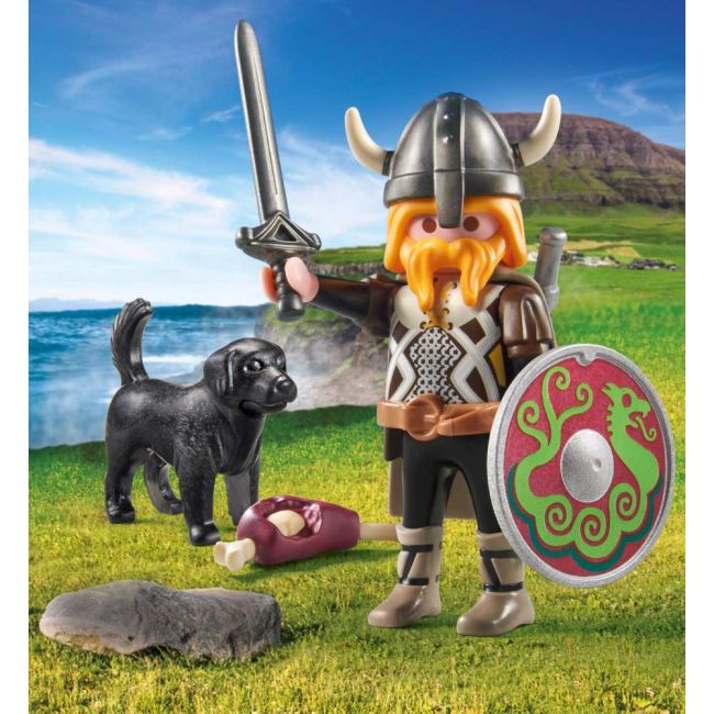 Playmobil - Figurina viking cu caine de paza ARTPM71755