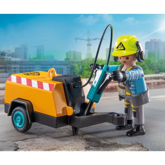 Playmobil - Muncitor cu ciocan demolator Playmobil ARTPM71752