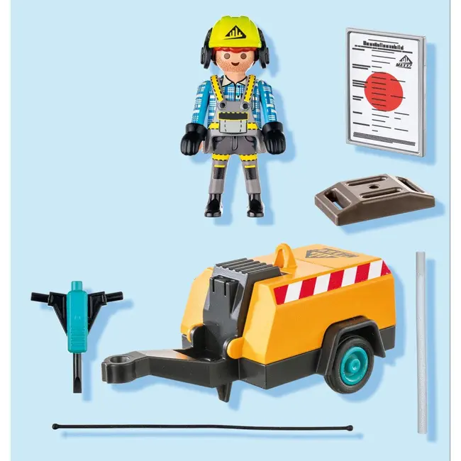 Playmobil - Muncitor cu ciocan demolator Playmobil ARTPM71752