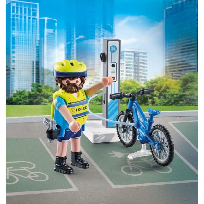 Playmobil - Politist cu bicicleta ARTPM71732