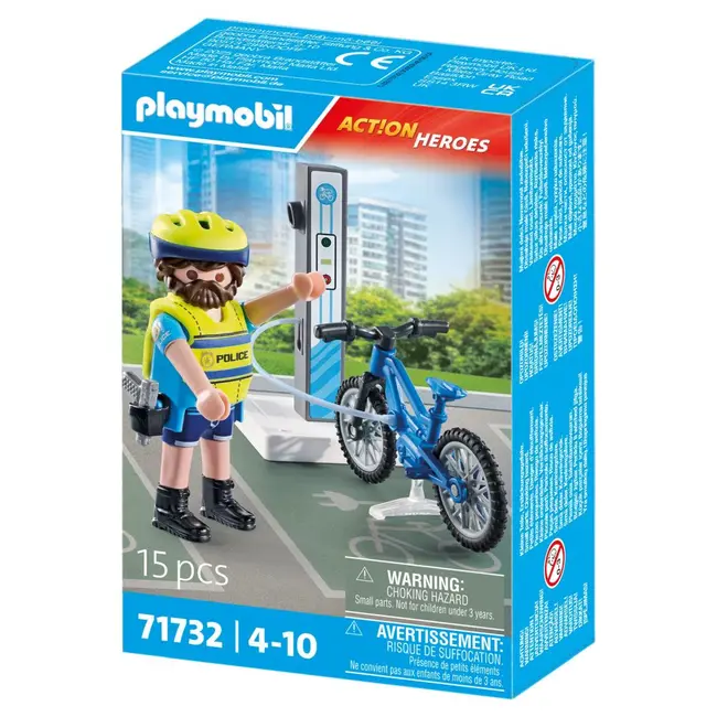 Playmobil - Politist cu bicicleta ARTPM71732