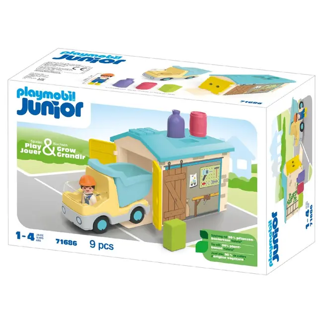 Playmobil Junior - Camion cu garaj de sortare ARTPM71686