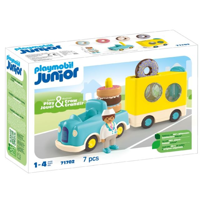 Playmobil Junior - Camion de stivuit si sortat cu gogosi ARTPM71702