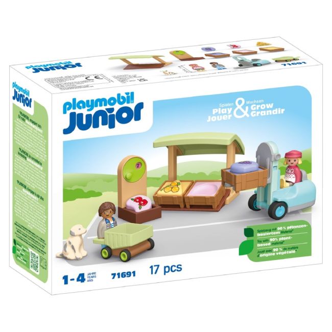 Playmobil Junior - Taraba la piata si stivuitor ARTPM71691