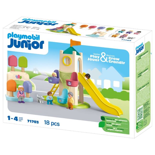 Playmobil Junior - Turn de aventura cu stand de inghetata ARTPM71703