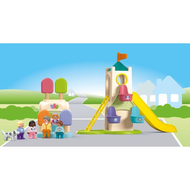 Playmobil Junior - Turn de aventura cu stand de inghetata ARTPM71703