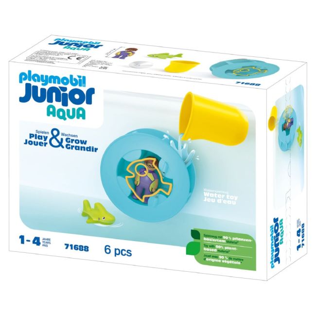 Playmobil Junior Aqua - Roata de apa cu pui de rechin ARTPM71688