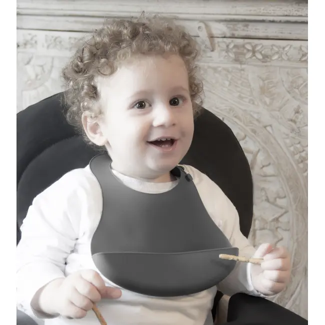 Baveta din silicon BabyJem (Culoare: Maro) JEMbj_7185