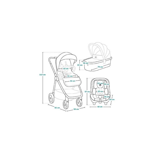 Carucior 3 in 1, Lionelo, Meril, Cu landou de dimensiune XL, Reversibil, Cu scoica auto testata ADAC, Cu accesorii, Pana la 22 kg, Conform cu EN1888-1 EN1888-2, EN1466, Bej BYNLO-MERIL_3IN1_BEIGE_SAND