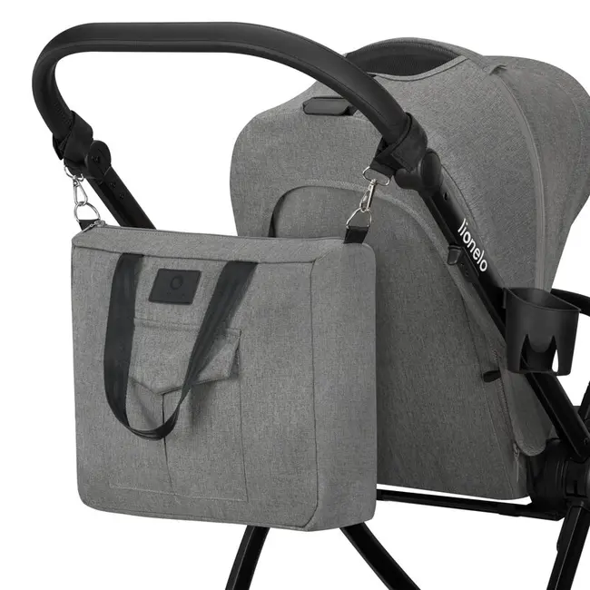 Carucior 3 in 1, Lionelo, Meril, Cu landou de dimensiune XL, Reversibil, Cu scoica auto testata ADAC, Cu accesorii, Pana la 22 kg, Conform cu EN1888-1 EN1888-2, EN1466, Gri BYNLO-MERIL_3IN1_GREY_STONE