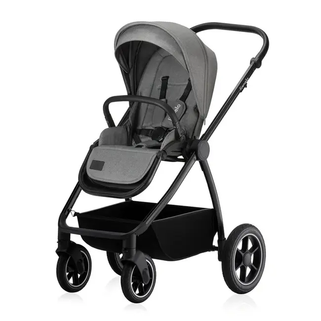 Carucior 3 in 1, Lionelo, Meril, Cu landou de dimensiune XL, Reversibil, Cu scoica auto testata ADAC, Cu accesorii, Pana la 22 kg, Conform cu EN1888-1 EN1888-2, EN1466, Gri BYNLO-MERIL_3IN1_GREY_STONE