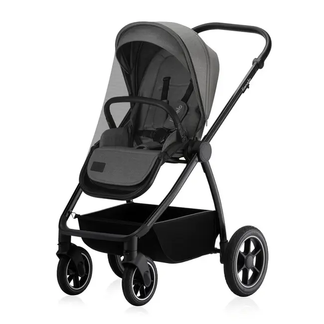 Carucior 3 in 1, Lionelo, Meril, Cu landou de dimensiune XL, Reversibil, Cu scoica auto testata ADAC, Cu accesorii, Pana la 22 kg, Conform cu EN1888-1 EN1888-2, EN1466, Gri BYNLO-MERIL_3IN1_GREY_STONE