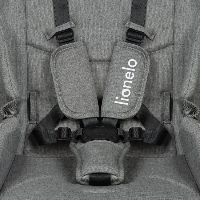 Carucior 3 in 1, Lionelo, Meril, Cu landou de dimensiune XL, Reversibil, Cu scoica auto testata ADAC, Cu accesorii, Pana la 22 kg, Conform cu EN1888-1 EN1888-2, EN1466, Gri BYNLO-MERIL_3IN1_GREY_STONE
