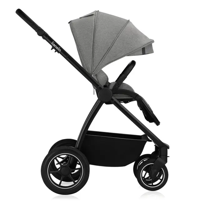 Carucior 3 in 1, Lionelo, Meril, Cu landou de dimensiune XL, Reversibil, Cu scoica auto testata ADAC, Cu accesorii, Pana la 22 kg, Conform cu EN1888-1 EN1888-2, EN1466, Gri BYNLO-MERIL_3IN1_GREY_STONE