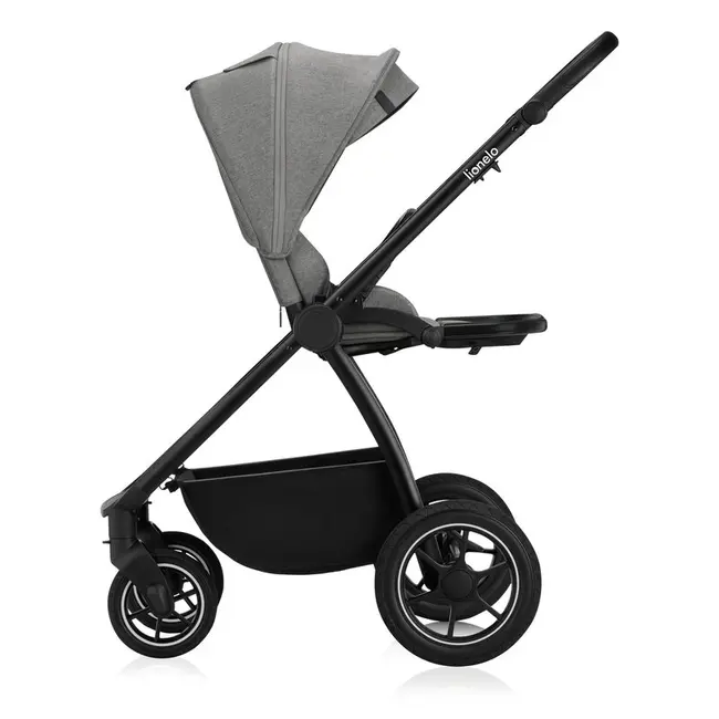 Carucior 3 in 1, Lionelo, Meril, Cu landou de dimensiune XL, Reversibil, Cu scoica auto testata ADAC, Cu accesorii, Pana la 22 kg, Conform cu EN1888-1 EN1888-2, EN1466, Gri BYNLO-MERIL_3IN1_GREY_STONE