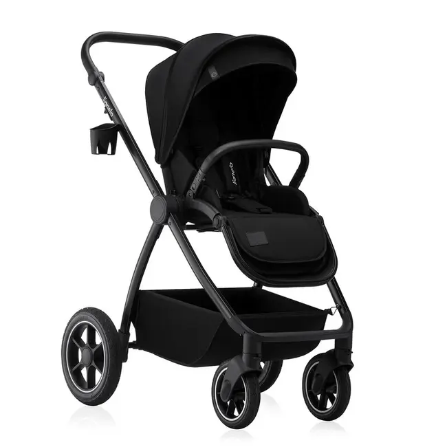 Carucior 3 in 1, Lionelo, Meril, Cu landou de dimensiune XL, Reversibil, Cu scoica auto testata ADAC, Cu accesorii, Pana la 22 kg, Conform cu EN1888-1 EN1888-2, EN1466, Negru BYNLO-MERIL_3IN1_BLACK_ONYX