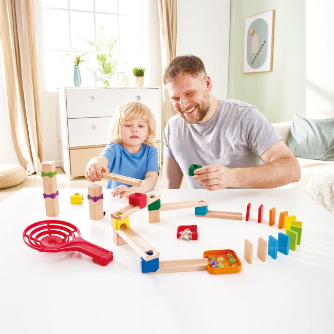 Jucarie din lemn - Marble Run Crazy Rollers (50 piese)