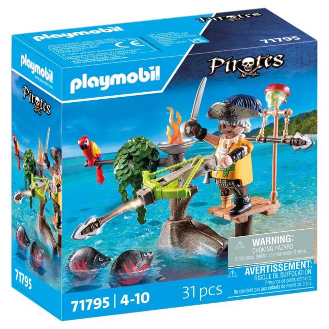 Playmobil - Pirat Playmobil cu balista ARTPM71795
