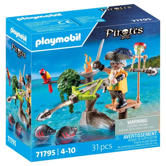 Playmobil - Pirat Playmobil cu balista ARTPM71795