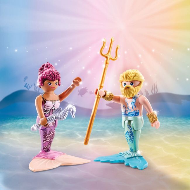 Playmobil - Set 2 figurine Sirena si Triton ARTPM71799