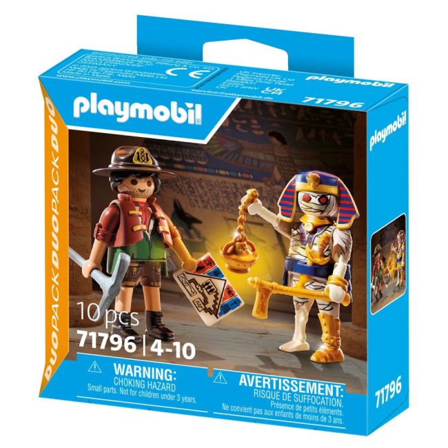 Playmobil - Set 2 figurine Vanator de comori si mumie ARTPM71796
