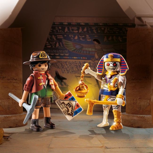 Playmobil - Set 2 figurine Vanator de comori si mumie ARTPM71796