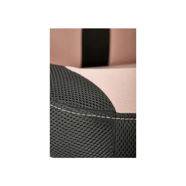 Scaun birou copii hm bloom, stofa/mesh, baza polipropilena, mecanism de balans, cotiere rabatabile, rotatie 360°, roz/negru drm10051