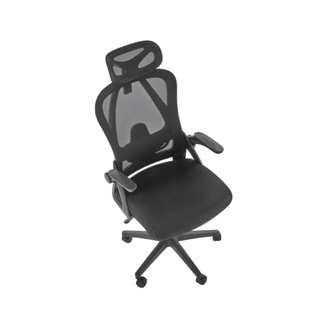 Scaun birou egonomic hm negro, mesh, mecanism balans, suport lombar, tetiera ajustabila,100 kg, negru drm10406