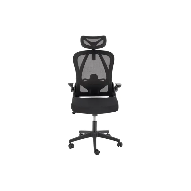 Scaun birou egonomic hm negro, mesh, mecanism balans, suport lombar, tetiera ajustabila,100 kg, negru drm10406