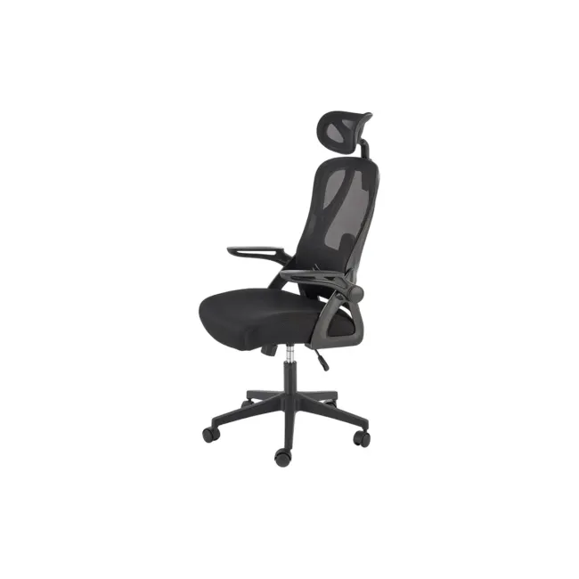 Scaun birou egonomic hm negro, mesh, mecanism balans, suport lombar, tetiera ajustabila,100 kg, negru drm10406