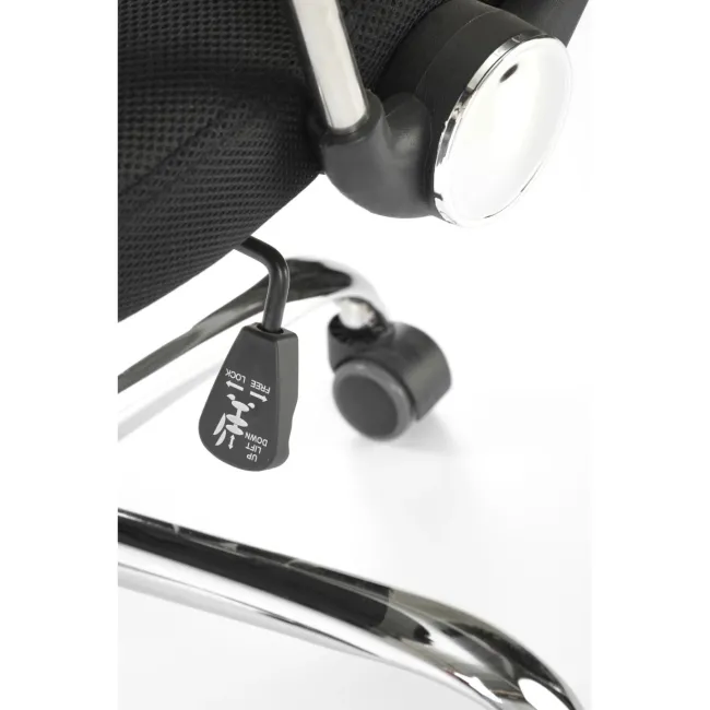 Scaun de birou ergonomic hm nuble, mesh, cadru metalic, sezut piele ecologica, inaltime ajustabila, mecanism balansare,100 kg, negru drm10408